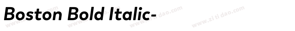 Boston Bold Italic字体转换